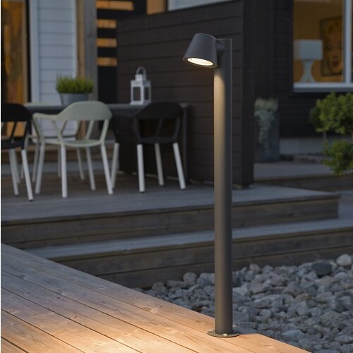 Moderne staande buitenlamp Trieste 100 cm antraciet grijs