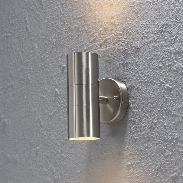 Konstsmide Moderne buiten wandlamp Modena 2-lichts 17 cm RVS