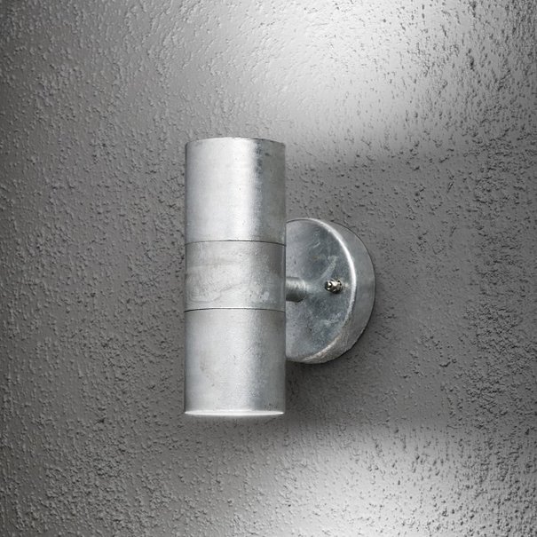 Konstsmide Moderne buiten wandlamp Modena 2-lichts 17 cm gegalvaniseerd staal