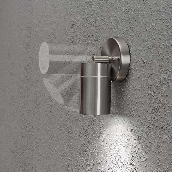 Konstsmide Moderne buiten wandlamp Modena zwenkbaar RVS