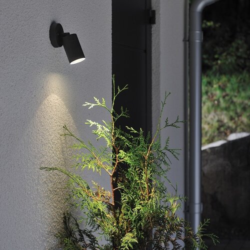 Moderne buiten wandlamp Modena zwenkbaar zwart