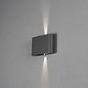 Konstsmide Moderne buiten wandlamp Chieri PowerLED 2x 6W antraciet
