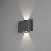 Konstsmide Moderne buiten wandlamp Chieri PowerLED 2x 6W antraciet