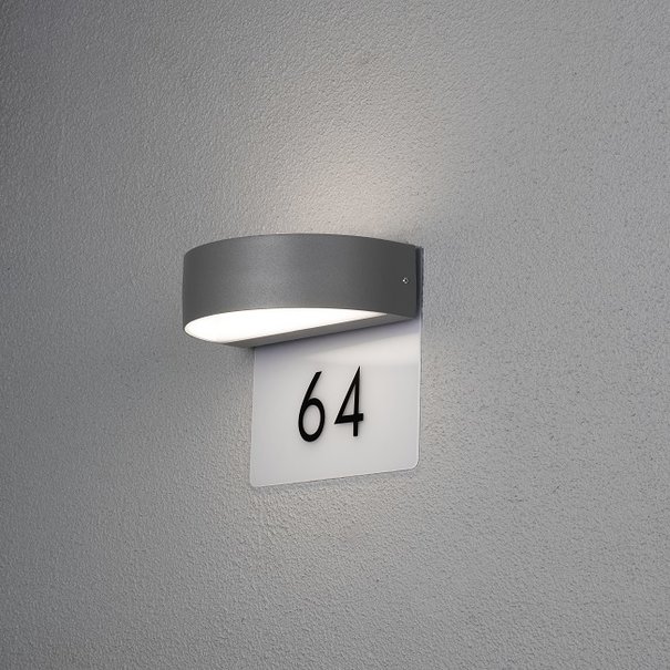 Konstsmide Moderne buiten wandlamp Monza PowerLED 2x 4,5W antraciet