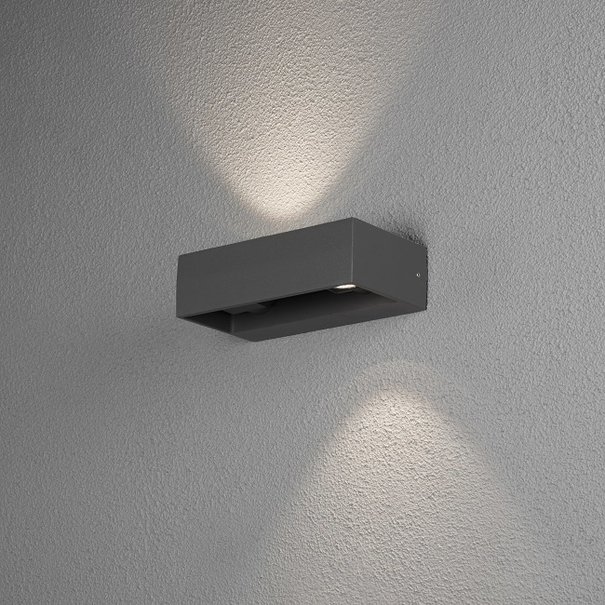 Konstsmide Moderne - Buiten wandlamp - Antraciet - PowerLED 2x 6W - Monza