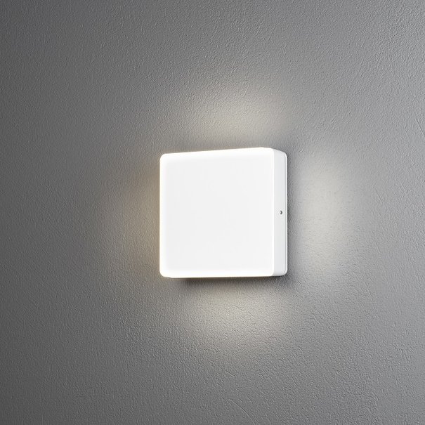Konstsmide Moderne buiten wandlamp Cesena Schemersensor wit