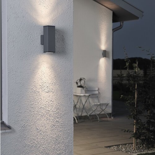 Moderne buiten wandlamp Monza 20 cm antraciet