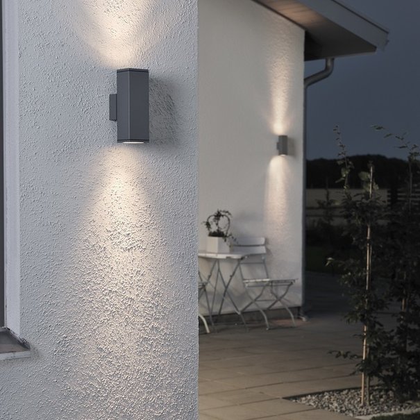 Konstsmide Moderne buiten wandlamp Monza 20 cm antraciet