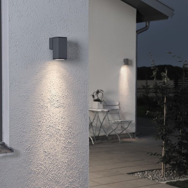 Konstsmide Moderne buiten wandlamp Monza 13,5 cm antraciet