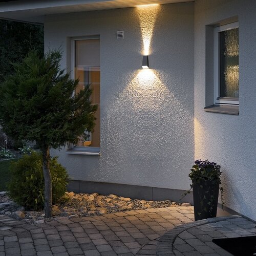 Moderne buiten wandlamp Imola 17 cm antraciet
