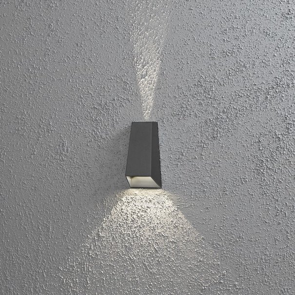 Konstsmide Moderne buiten wandlamp Imola 17 cm antraciet