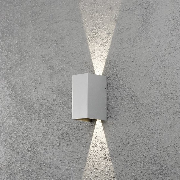 Konstsmide Moderne buiten wandlamp Cremona 17 cm grijs