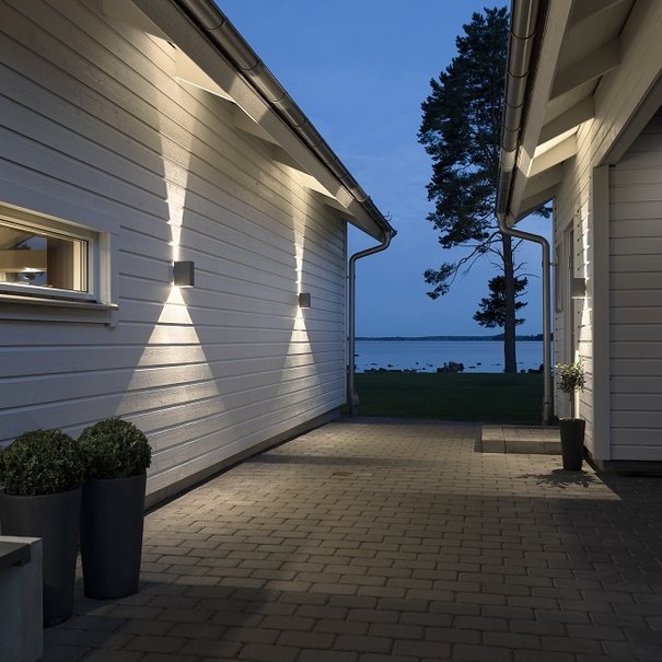 Konstsmide Moderne buiten wandlamp Cremona 17 cm antraciet