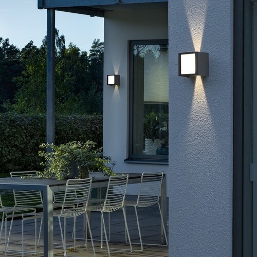 Moderne buiten wandlamp Cremona 14,5 cm antraciet
