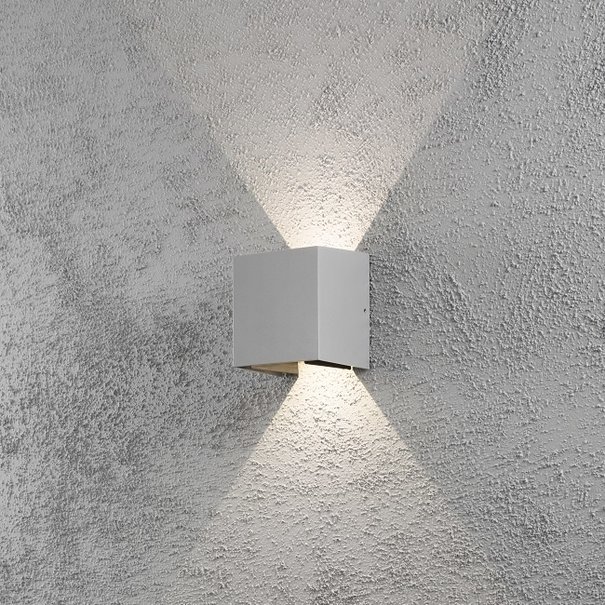 Konstsmide Moderne buiten wandlamp Cremona 13,5 cm grijs