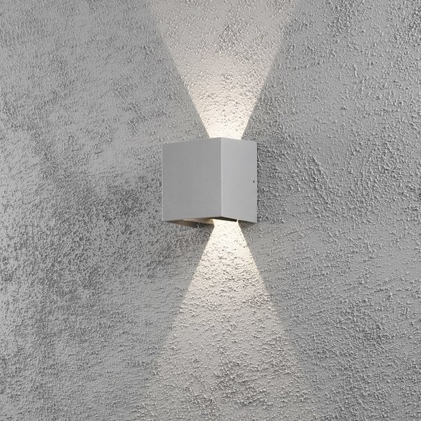 Konstsmide Moderne buiten wandlamp Cremona 13,5 cm grijs