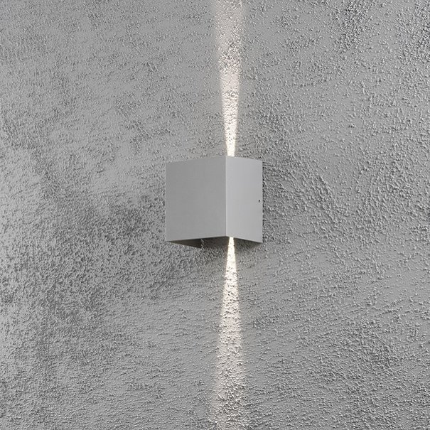 Konstsmide Moderne buiten wandlamp Cremona 13,5 cm grijs