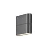 Konstsmide Moderne buiten wandlamp Chieri PowerLED 2x 3W antraciet