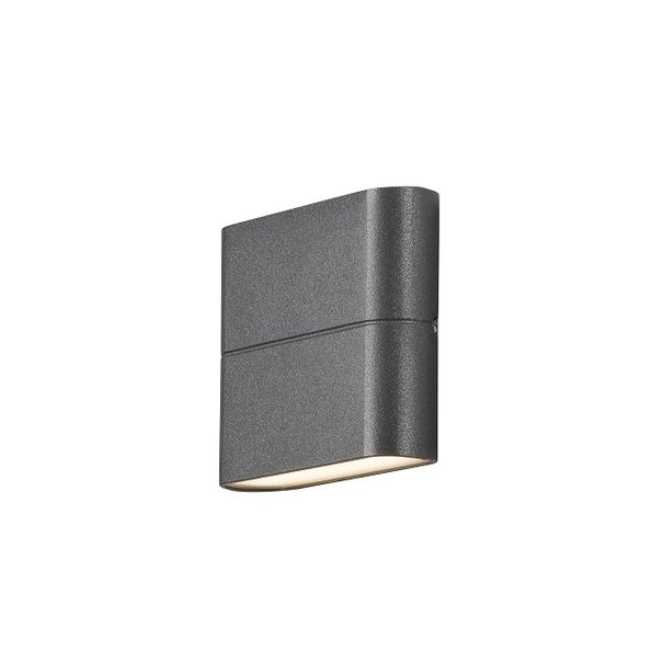 Konstsmide Moderne buiten wandlamp Chieri PowerLED 2x 3W antraciet