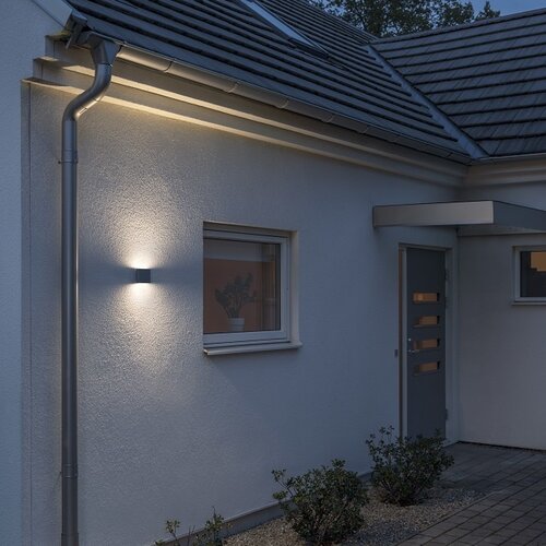 Moderne buiten wandlamp Chieri PowerLED 2x 3W antraciet