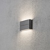 Konstsmide Moderne buiten wandlamp Chieri PowerLED 2x 66W antraciet