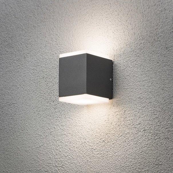 Konstsmide Moderne buiten wandlamp Monza 10,5 cm antraciet