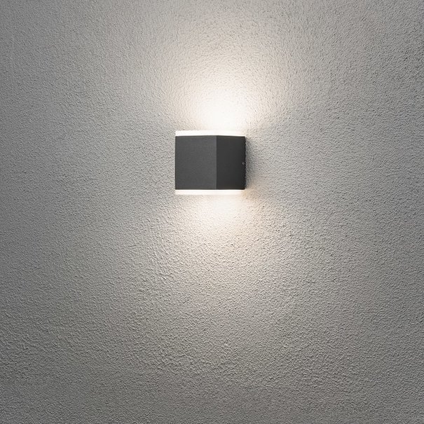 Konstsmide Moderne buiten wandlamp Monza 10,5 cm antraciet
