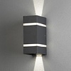 Konstsmide Moderne buiten wandlamp Cremona PowerLED 2x 3W antraciet