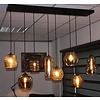 Moderne hanglamp Quinto 8-lichts zwart