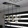 Moderne hanglamp Quinto 8-lichts zwart