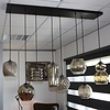 Moderne hanglamp Quinto 8-lichts zwart