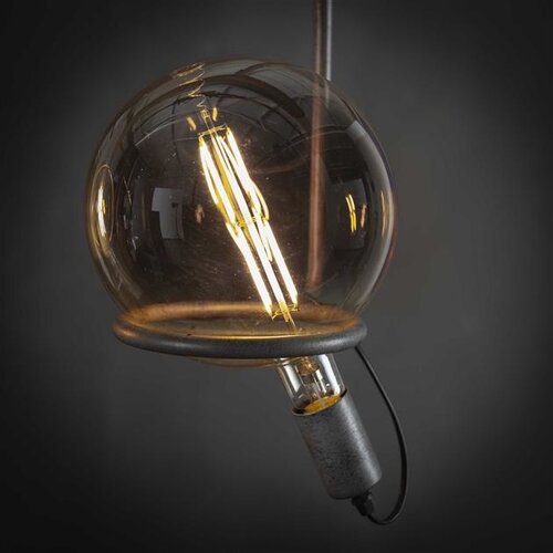 Lichtbron E27 LED 8W Ø20 cm Bol Filament Amber Dimbaar
