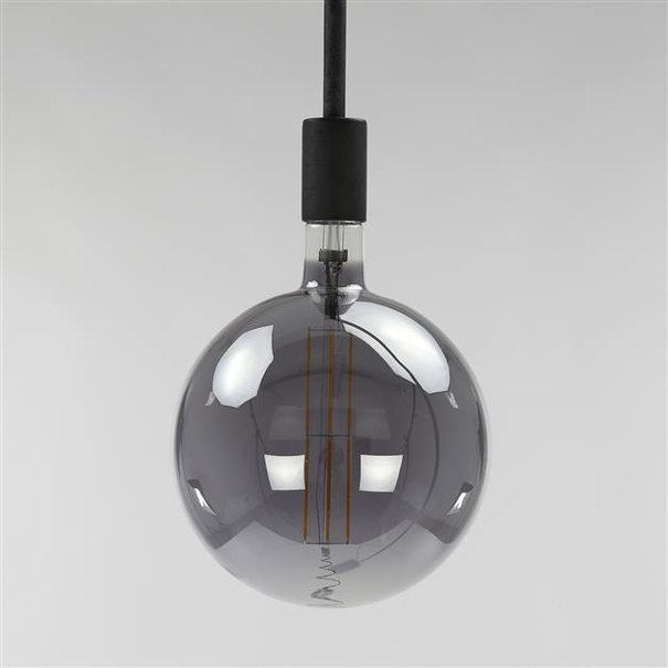 BelaLuz Lichtbron - 8W - Bol Ø20 cm - Filament - Titanium - Smoke - Dimbaar