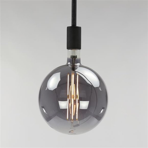 BelaLuz Lichtbron E27 LED 8W Ø20 cm Bol Filament titanium Dimbaar