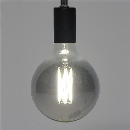 Lichtbron E27 LED 8W Ø12,5 cm Bol Filament titanium Dimbaar