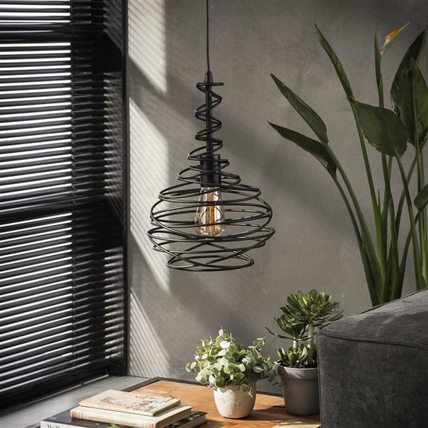 BelaLuz Industriële hanglamp Hunter 1-lichts zwart