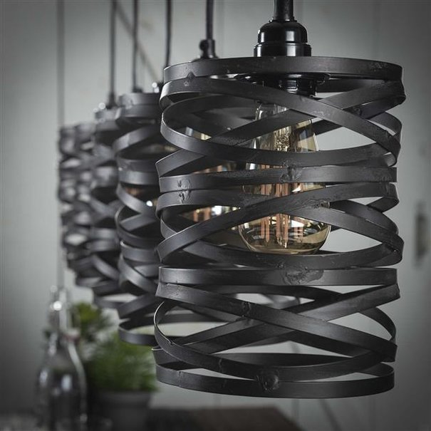 BelaLuz Industriële - Hanglamp - Bruin - 5 lichts - Lawu