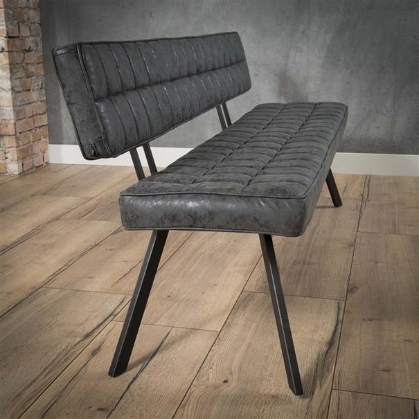 BelaLuz eetkamerbank Vegas 180 cm open rug PU