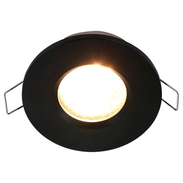 Steinhauer Moderne Inbouwspots Pélite IP44 zwart