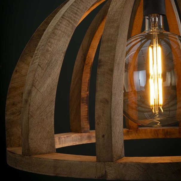 BelaLuz Landelijke hanglamp Fay Ø 60 cm bruin