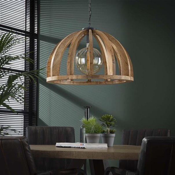 BelaLuz Landelijke hanglamp Fay Ø 60 cm bruin