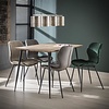 BelaLuz Moderne eetkamerstoel Ranomi champagne velvet velours