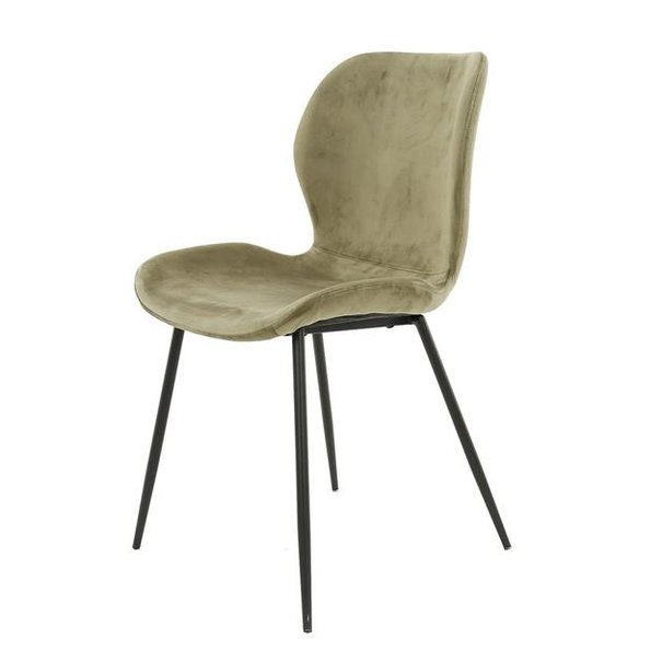 BelaLuz Moderne eetkamerstoel Ranomi champagne velvet velours