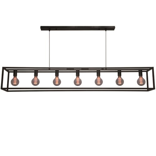 Moderne hanglamp Esteso 7-lichts zwart