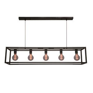 Freelight Moderne hanglamp Esteso 5-lichts zwart