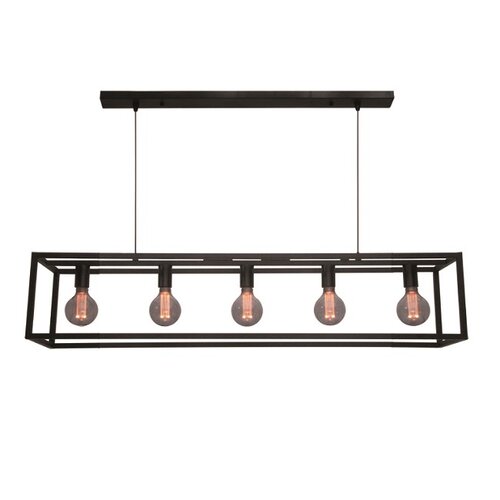 Moderne hanglamp Esteso 5-lichts zwart