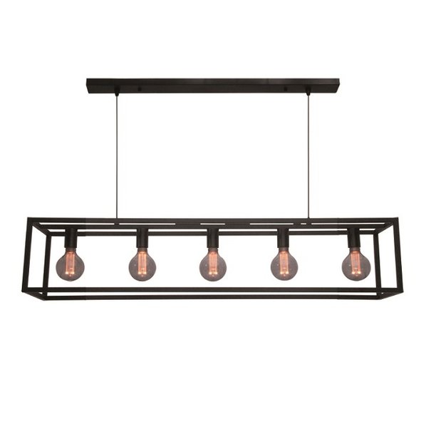 Freelight Moderne hanglamp Esteso 5-lichts zwart