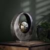 BelaLuz Industriële stoere tafellamp Full Moon oud zilver