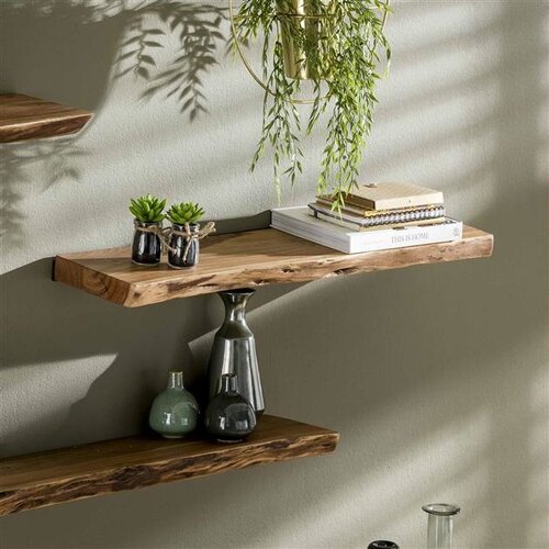 Wandplank Kayne 90 cm massief acaciahout