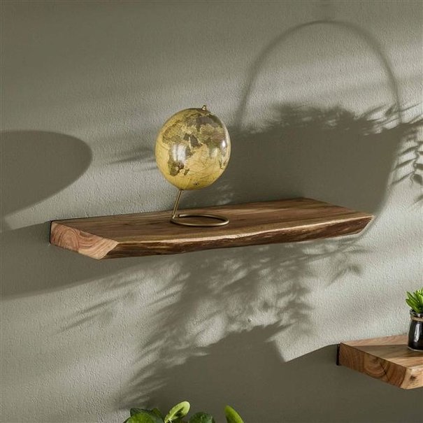 BelaLuz Wandplank Kayne 60 cm massief acaciahout